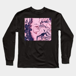 Texture pink marble paint structure Long Sleeve T-Shirt